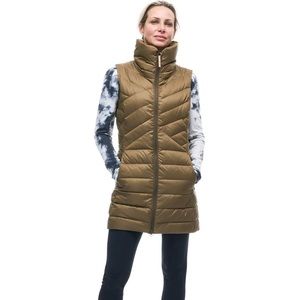 Indyeva Kapa Down Long Vest Medium Gold Amber